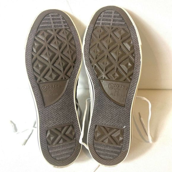 Converse Chuck Taylor All-Star Mid Top Gray Striped Sneaker Unisex Wos 10 Mens 8 - Picture 8 of 8